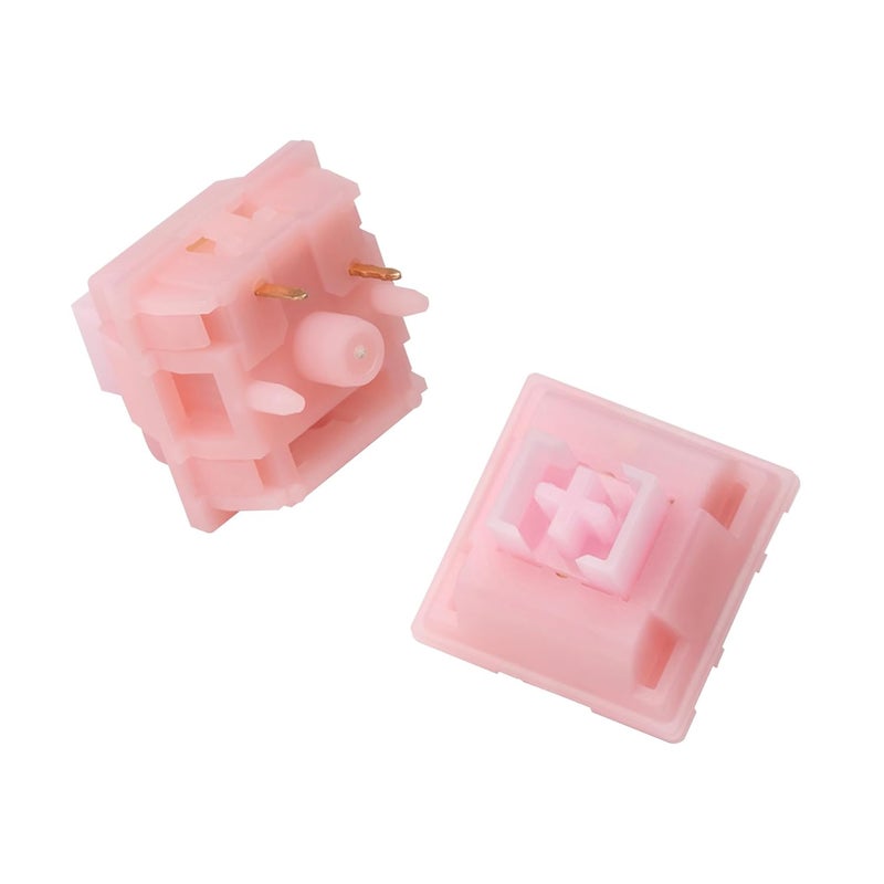 MELETRIX WS Pink Pearl Linear Mechanical Keyboard Switches, Pre Lubed 5 Pins Keyboard Switch Set with POM Stem, PA Housing for Gaming DIY Keyboard (35Pcs) - Image 1